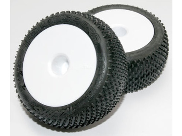 Traxxas Tires & wheels 2.2", Dished white wheels, Response Pro 2.2 tires (2) / TRA7175