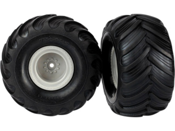 Traxxas Tires & wheels 1.5/2.2", grey wheels, Terra Groove tires (pair) Traxxas Tires & wheels 1.5/2.2", grey wheels, Terra Groove tires (pair) / TRA7265