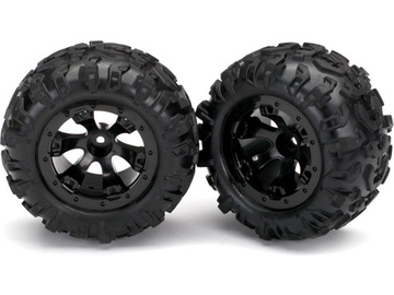 Traxxas Tires & wheels 2.2", Geode black wheels, Canyon AT tires (pair) / TRA7277