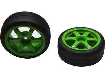 Traxxas kolo 1.9", disk Volk Racing zelený, pneu Gymkhana (2) / TRA7375A