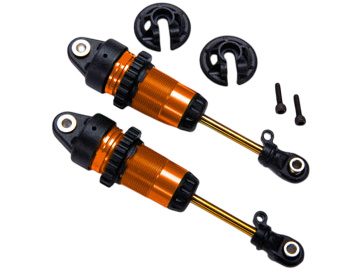 Traxxas Shocks, GTR long orange-anodized, PTFE-coated bodies with TiN shafts (2) Traxxas Shocks, GTR long orange-anodized, PTFE-coated bodies with TiN shafts (2) / TRA7461-ORNG