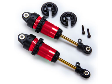 Traxxas tlumič GTR long červený PTFE TiN (2) / TRA7461-RED
