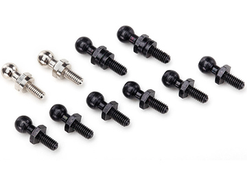 Traxxas kulové čepy černé (6), stříbrné (2), dlouhé (2) Traxxas kulové čepy černé (6), stříbrné (2), dlouhé (2) / TRA7540X
