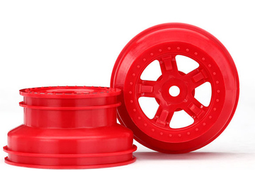 Traxxas Wheels 1.8/1.4", SCT red (2) / TRA7673R