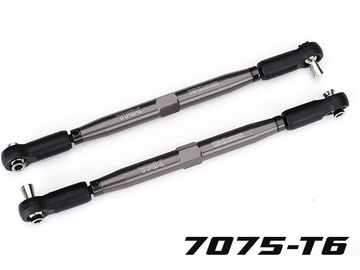 Traxxas Toe links, 7075-T6 aluminum gray, 157mm (2) Traxxas Toe links, 7075-T6 aluminum gray, 157mm (2) / TRA7748-GRAY