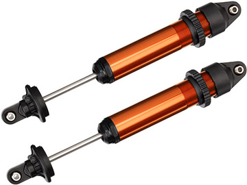 Traxxas Shocks, GTX, aluminum, orange-anodized (fully assembled w/o springs) (2) / TRA7761T