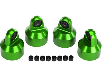Traxxas Shock caps, aluminum (green-anodized), GTX shocks (4) / TRA7764G