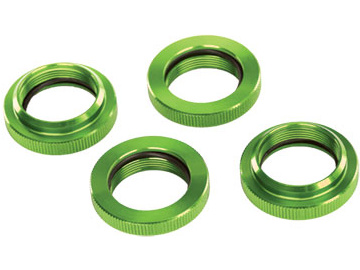 Traxxas Spring retainer (adjuster), green-anodized aluminum, GTX shocks (4) / TRA7767G