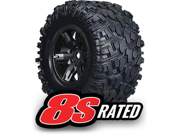 Traxxas Tires & wheels 4.3/5.7", X-Maxx black wheels, Maxx AT tires (pair) Traxxas Tires & wheels 4.3/5.7", X-Maxx black wheels, Maxx AT tires (pair) / TRA7772X