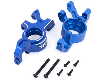 Traxxas Steering blocks, 6061-T6 aluminum (blue-anodized), left & right / TRA7836-BLUE
