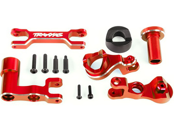 Traxxas Steering bellcranks (left & right)/ draglink (6061-T6 aluminum, red-anodized) (fits XRT) / TRA7843-RED