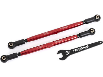 Traxxas Toe links, front (TUBES red-anodized, 6061-T6 aluminum) (2) (for #7895) / TRA7897R