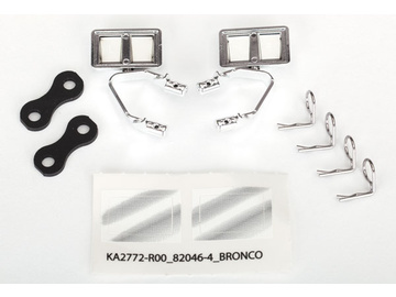 Traxxas Mirrors, side, chrome (left & right) (4) / TRA8073X