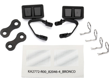 Traxxas Mirrors, side, black (left & right) / TRA8073