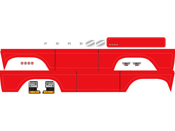 Traxxas sada samolepek: Bronco červené Traxxas sada samolepek: Bronco červené / TRA8078R