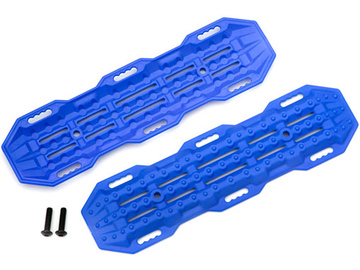 Traxxas Traction boards, blue/ mounting hardware / TRA8121X