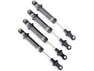 Traxxas shocks, GTS, silver-anodized (for Long Arm Lift Kit) (4) Traxxas shocks, GTS, silver-anodized (for Long Arm Lift Kit) (4) / TRA8160
