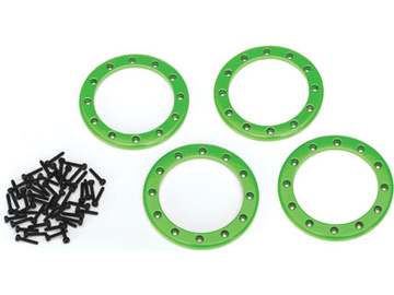 Traxxas Beadlock rings, green 2.2" (aluminum) (4) / TRA8168G