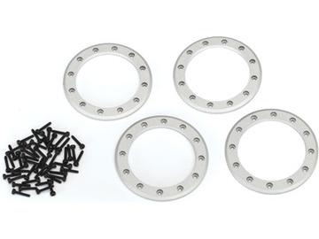Traxxas Beadlock rings, satin 2.2" (aluminum) (4) / TRA8168