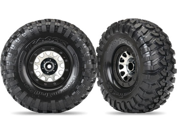 Traxxas Tires & wheels 2.2", Method 105 black chrome wheels, Canyon Trail tires (pair) / TRA8172