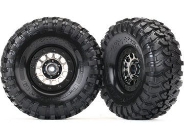 Traxxas Tires & wheels 1.9", Method 105 black chrome wheels, Canyon Trail tires (pair) / TRA8174