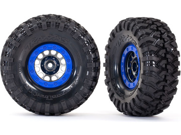 Traxxas Tires and wheels 1.9", Method 105 black chrome wheels, Canyon Trail tires (pair) Traxxas Tires and wheels 1.9", Method 105 black chrome wheels, Canyon Trail tires (pair) / TRA8182