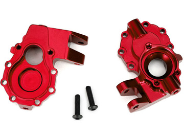 Traxxas Portal housings, inner (front), aluminum (red-anodized) (2) / TRA8252R