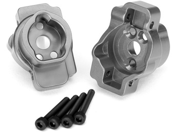 Traxxas Portal drive axle mount, rear, aluminum (charcoal gray-anodized) (pair) / TRA8256A
