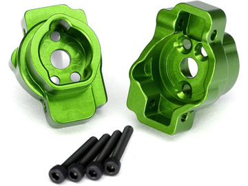 Traxxas Portal drive axle mount, rear, aluminum (green-anodized) (pair) / TRA8256G