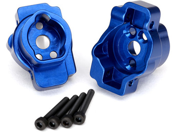 Traxxas Portal drive axle mount, rear, aluminum (blue-anodized) (pair) / TRA8256X