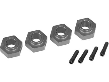 Traxxas Wheel hubs, 12mm hex, 6061-T6 aluminum (charcoal gray-anodized) (4) / TRA8269A