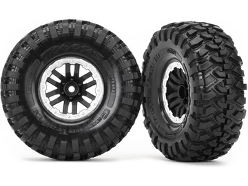 Traxxas Tires & wheels 1.9", TRX-4 satin wheels, Canyon Trail tires (2) / TRA8272X