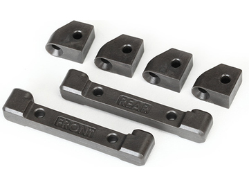 Traxxas Mounts, suspension arms(4)/ hinge pin retainers (2) / TRA8334