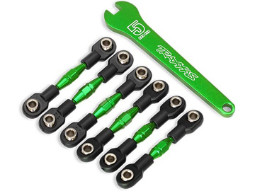 Traxxas Camber link/toe link set, aluminium, green-anodized / TRA8341G