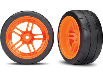 Traxxas kolo 1.9", disk split-spoke oranžový, pneu Response (2) (zadní) / TRA8374A