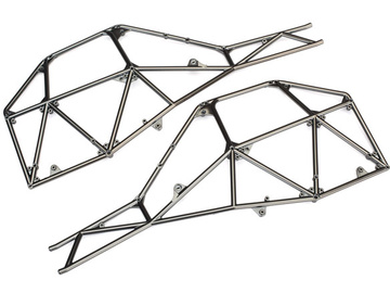 Traxxas Tube chassis, side section (left & right) (satin black chrome-plated) Traxxas Tube chassis, side section (left & right) (satin black chrome-plated) / TRA8430X
