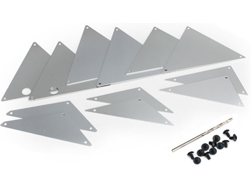 Traxxas hliníkové vnitřní panely šasi stříbrné / TRA8434A