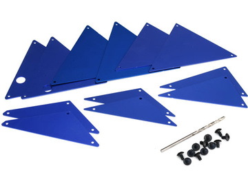 Traxxas hliníkové vnitřní panely šasi modré / TRA8434X