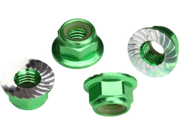 Traxxas matice M5 samojistná s límcem zelená (4) Traxxas matice M5 samojistná s límcem zelená (4) / TRA8447G