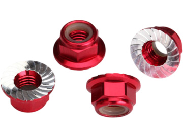 Traxxas matice M5 samojistná s límcem červená (4) Traxxas matice M5 samojistná s límcem červená (4) / TRA8447R