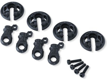 Traxxas Spring retainers, lower, slate gray (captured) (4) (4) / TRA8459-SLGRY