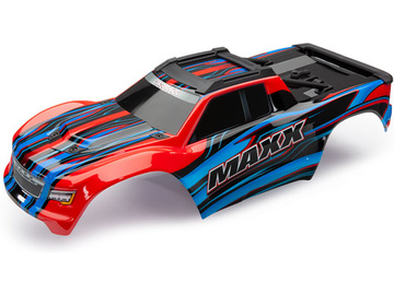 Traxxas Body, Maxx, red (painted)/ decal sheet / TRA8911P