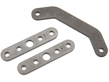 Traxxas Bulkhead tie bar, front, upper (1)/ lower (2) (steel) / TRA8926