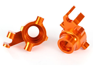 Traxxas Steering blocks, 6061-T6 aluminum (orange-anodized), left & right / TRA8937A