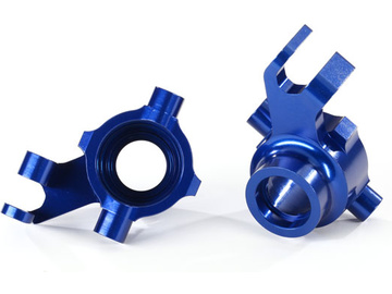 Traxxas Steering blocks, 6061-T6 aluminum (blue-anodized), left & right / TRA8937X