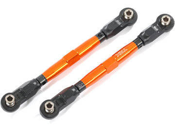 Traxxas Toe links, front (TUBES orange-anodized, 7075-T6 aluminum) (88mm) (2) / TRA8948A