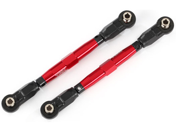 Traxxas Toe links, front (TUBES red-anodized, 7075-T6 aluminum) (88mm) (2) / TRA8948R