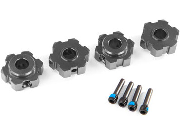 Traxxas Wheel hubs, hex, aluminum (gray-anodized) (4) Traxxas Wheel hubs, hex, aluminum (gray-anodized) (4) / TRA8956-GRAY