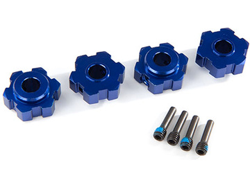 Traxxas Wheel hubs, hex, aluminum (blue-anodized) (4) / TRA8956X