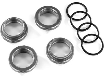 Traxxas Spring retainer (adjuster), gray-anodized aluminum, GT-Maxx shocks (4) / TRA8968-GRAY